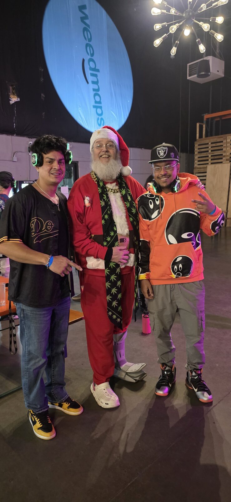 Smoking Santa at a Colorado shop or event